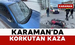 Otomobil ile motosiklet çarpıştı: yaralanan olmadı