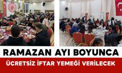 Ramazan ayı boyunca ücretsiz iftar yemeği verilecek