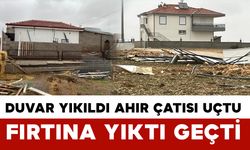 Tavşanlı Köyü’nde Fırtına Ahırın Çatısını Uçurdu