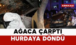 Ağaca çarptı, hurdaya döndü: 3 yaralı