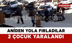 Aniden yola fırlayan çocuklara otomobil çarptı: 2 yaralı