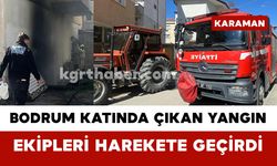Bodrum Katında Çıkan Yangın İtfaiyeyi Harekete Geçirdi