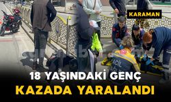 Cipe arkadan çarpan motosikletli genç yaralandı