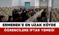 Ermenek'e en uzak köyde öğrencilere iftar yemeği