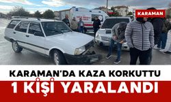 Hafif ticari araçla otomobil kavşakta çarpıştı: 1 yaralı