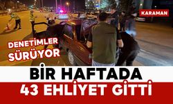 Karaman’da 1 haftada 99 araç trafikten men edildi