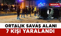 Kavşak adeta savaş alanına döndü: 7 yaralı