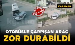 Kazada kontrolden çıkan otomobil kaldırıma çıktı: O anlar saniye saniye görüntülendi