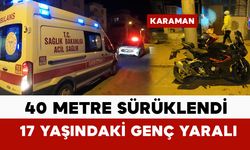 Kontrolden çıkan motosiklet 40 metre sürüklendi: 1 yaralı