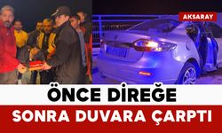 Önce direğe sonra duvara çarptı: 1 yaralı