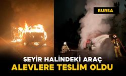 Otomobil alev alev yandı: itfaiye söndürdü