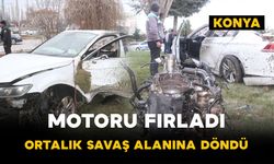 Otomobil kavşakta devrildi: Ortalık savaş alanına döndü