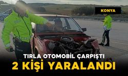 Otomobil tırla çarpıştı: 2 yaralı