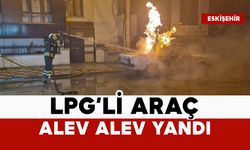 Park halindeki LPG'li araç küle döndü