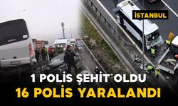 Polis servis minibüsü kaza yaptı: 1 polis şehit oldu, 16 polis yaralandı