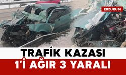 Trafik kazasında 1’i ağır 3 kişi yaralandı