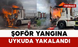Yangına uykuda yakalandı