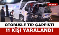 Yolcu otobüsü ile tır çarpıştı: 11 yaralı