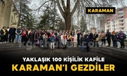 Alanyalı turist kafilesi yağmura rağmen Karaman'ı gezdi