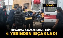 Boşanma aşamasında olduğu eşini dört yerinden bıçakladı