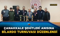 Çanakkale Şehitleri Anısına Bilardo Turnuvası Düzenlendi