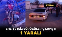 Ehliyetsiz Sürücüler Çarpıştı: 1 Yaralı