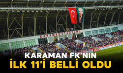 Karaman FK’nın İlk 11’i Belli Oldu