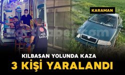 Karaman-Kılbasan yolunda iki otomobil çarpıştı: 3 yaralı