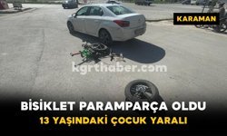 Karaman’da Kaza: Bisiklet Parçalandı, 13 Yaşındaki Çocuk Yaralı