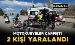 Karaman’da motokuryeler çarpıştı: 2 yaralı
