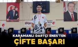 Karamanlı dartçı Enes Malik Akgöz’den çifte başarı