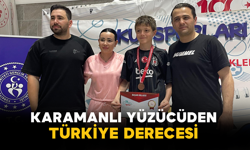 Karamanlı Yüzücüden Türkiye Derecesi