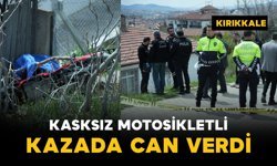 Kasksız motosikletli kazada can verdi