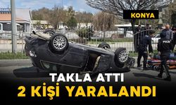 Kontrolden çıktı takla attı: 2 yaralı