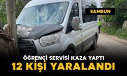 Öğrenci servisi direğe çarptı: 12 yaralı