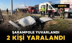 Otomobil şarampole yuvarlandı: 2 yaralı