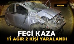 Savrularak takla attı: 1'i ağır 2 kişi yaralandı