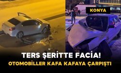 Ters Şeritte Facia! Otomobiller Kafa Kafaya Çarpıştı