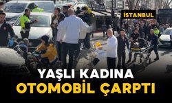 Yaşlı kadına otomobil çarptı