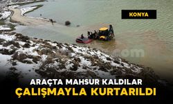 Yayla yolunda araçta mahsur kalan aile kurtarıldı