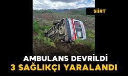 Ambulans şarampole devrildi: 3 yaralı