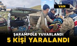 Araç şarampole yuvarlandı: 5 yaralı