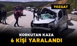 Bariyerlere çarpan hafif ticari araçtaki 6 kişi yaralandı