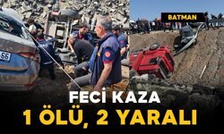 Batman-Diyarbakır karayolunda kaza: 1 ölü, 2 yaralı