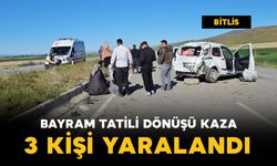 Bayram tatili dönüşü kaza: 3 yaralı