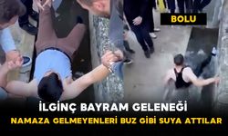 Bolu’da ilginç bayram geleneği: Namaza gelmeyenleri buz gibi suya attılar