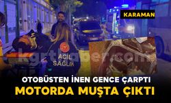 Elektrikli bisikletin çarptığı yaya yaralandı; sürücünün aracından muşta çıktı