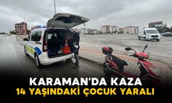 Karaman'da elektrikli bisiklet sürücüsü çocuk kazada yaralandı