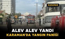 Karaman’da korkutan balkon yangını