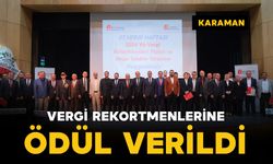 Karaman’da vergi rekortmenlerine ödül verildi